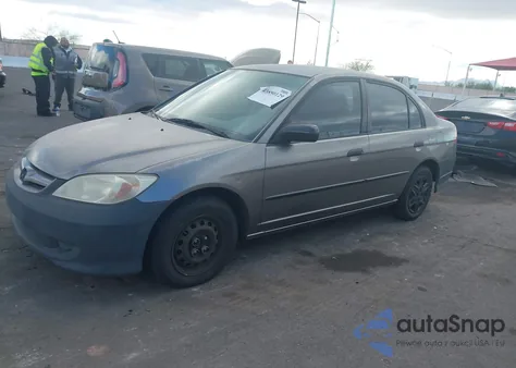 2005 Honda Civic Vp из США, поврежденный, VIN 2HGES16495H574066